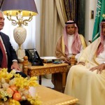 Saudi King Salman Bin Abdulaziz and US Secretary of State Rex Tillerson