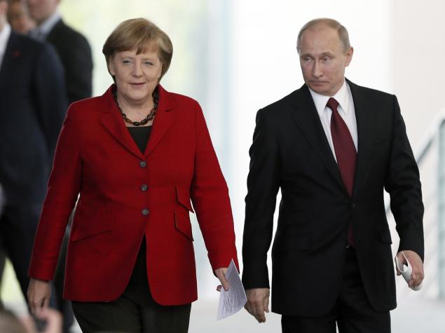 German Chancellor Angela Merkel and Russian President Putin