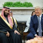 Saudi Crown Prince Mohammad Bin Salman and US President Donald Trump's file photo
