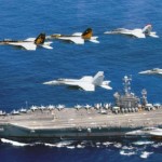 Two US aircraft carriers ships in South China Sea