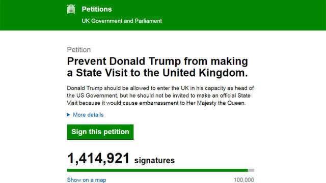 More than one million people signed the public petition