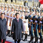 Japan Prime Minister Shinzo Abe and China's Prime Minister Li Keqiang