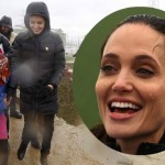 Actress Angelina Jolie visits refugee camps in Greece