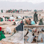 Hundreds of families forced to live under the open sky due to civil war and famine in Afghanistan