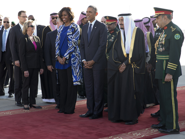 US President Barack Obama and his wife welcomed Salman bin Abdul Aziz, the Saudi king was alsau