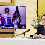 Online conversation between US President Joe Biden and Japanese Prime Minister Fumio Kashida