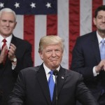 US President Donald Trump addresses first "State of the Union"