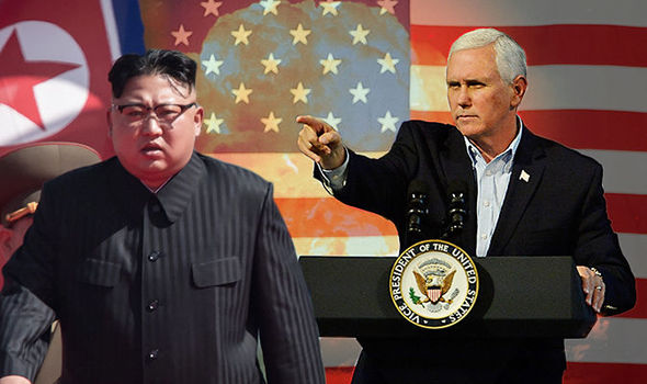 US Vice President Mike Pence and North Korea Chief Kim Jong-un
