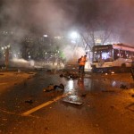 Ankara blast from the bombs in the area near the bus stop in Guven Park