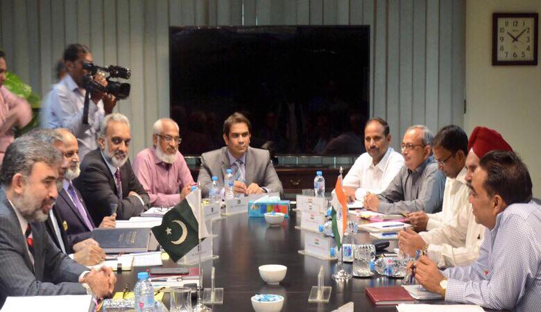Indian Water Commissioner Mehr Ali Shah headed by the Pakistani team while the Indian delegation led by PK Saxena