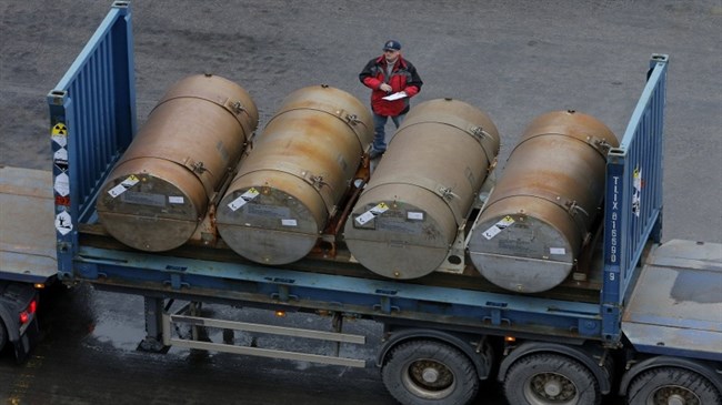 Iranian ship carrying 805 tons of enriched uranium to Moscow has been reached.