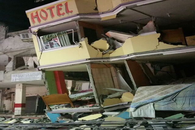 earthquake in Ecuador, killing 233 people were killed