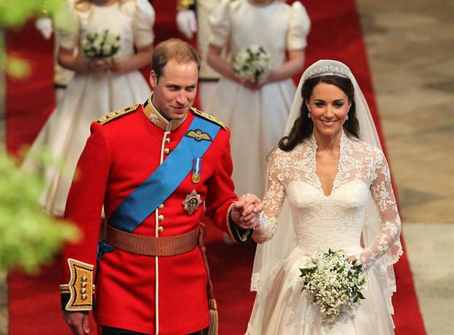 British Prince William and Kate Middleton celebrated their fifth wedding anniversary