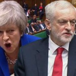 British Prime Minister Theresa May and opposition leader and Labor Party President Jeremy Corbyn
