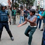 Bangladeshi police and Rapid Action Force personnel are being specifically targeted children