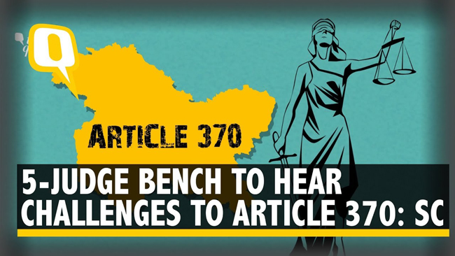Five-member bench of Indian Supreme Court will hear 14 petitions filed against the elimination of Articles 370 and 35-A.