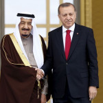 Turkish President Recep Tayyip Erdogan and Saudi King Salman bin Abdulaziz Al Saud