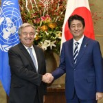 Japan's Prime Minister Shinzo Abe and the UN Secretary-General António