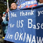 Japanese island thousands of Japanese citizens in the latest protest against the US military presence in Okinawa