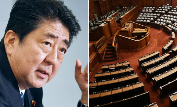Japanese Prime Minister Shinzo Abe announced the pre-election, after dissolution of Parliament