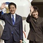 Japanese Prime Minister Shinzo Abe and his wife