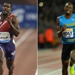 Athletes Jamaican superstar Usain Bolt and American Justin Gatlin