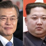 South Korean President Moon J. and North Korean leader Kim Jong In
