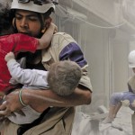 Air strikes government forces and rebels killed at least 30 people, including eight children, in Aleppo