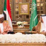 Saudi Arabia's King Hassan Salman bin Abdul Aziz and President Omar al-Bashir of Sudan