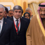 Saudi Arabia King Salman bin Abdulaziz and Turkish Prime Minister Binali Yildirim