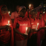 500 on the abduction of school girl students on completion of candles were lit in the capital Abuja