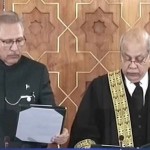 President Arif Alawi took oath as Chief Justice of Pakistan by Gulzar Ahmed