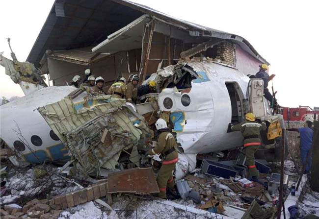  Bek Air crashed near Almaty Airport in Kazakhstan this morning