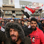 Cleric Moqtada al-Sadr supporters protest against US troops in Iraq