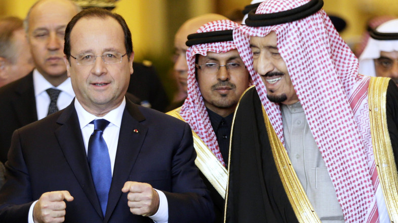 French President meets with Saudi Crown Prince Salman