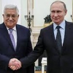 Palestinian President Mahmood Abbas and Russian President Vladimir Putin