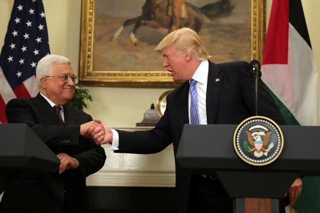 Palestinian President Mahmoud Abbas met with President Donald Trump White House