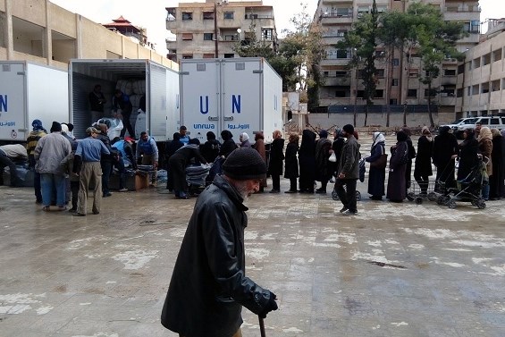 Palestinian refugee shelter set up for the welfare of the Relief and Works Agency (UNRWA) camps