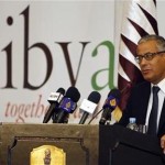 Libya's Deputy Prime Minister and Interior Minister Abdul Karim Siddique attempt to