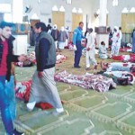 The bombardment of the mosque in northern Sinai's troubled area of Egypt and 235 people were killed by firing of terrorists