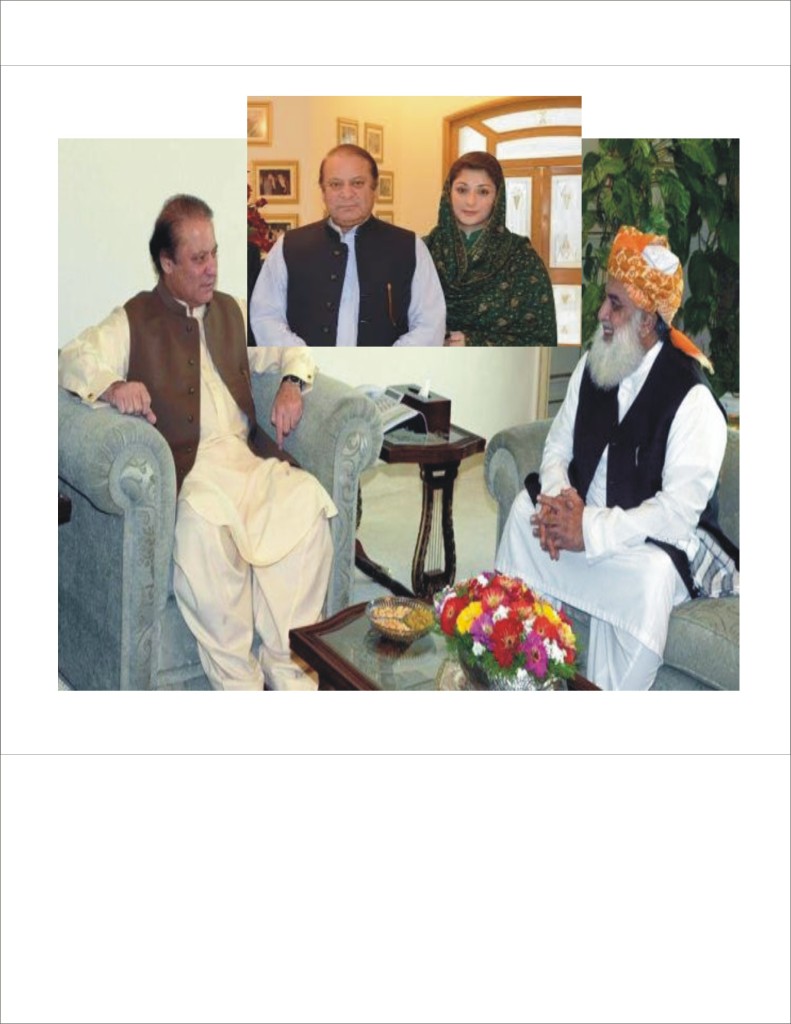 Nawaz Sharif, Mary Nawaz and Maulana Fazal ur Rehman