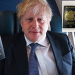 Prime Minister Boris Johnson reveals new UK passport; British passport will be blue after Brexit