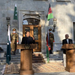 Prime Minister Imran Khan and Afghan President Ashraf Ghani at a joint press conference