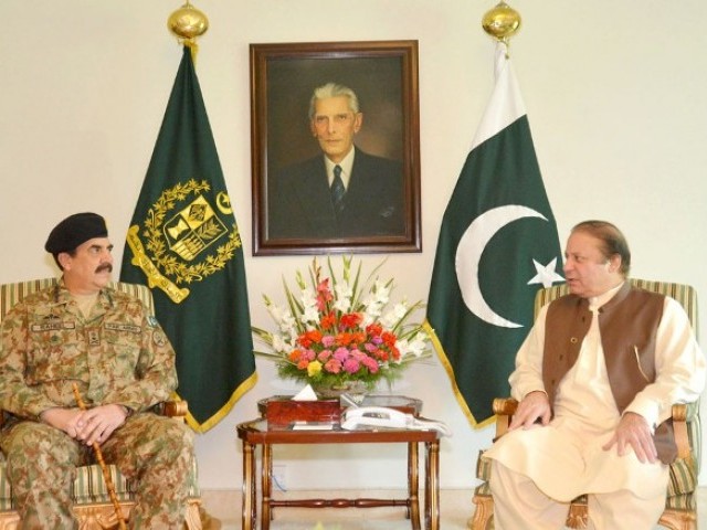 To resolve the political crisis, Prime Minister Nawaz Sharif met General Raheel Sheriff