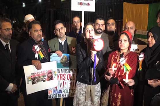 Ten Downing Street landmark Kashmiris protest in London