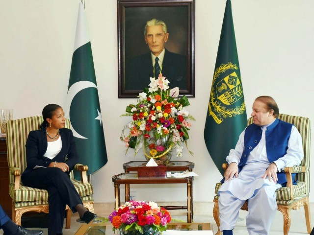 Pakistani Prime Minister Nawaz Sharif and US National Security Advisor Susan Rice