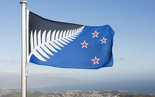 Flag of the proposed new sample name Silver Fern