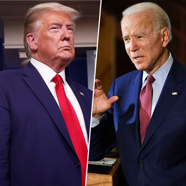 Donald Trump and Democratic rival Joe Biden