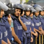 Opposition parties in Dhaka on Sunday to foil the million march to their workers wore police uniforms were armed