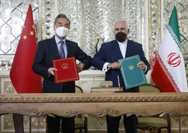 A 25-year cooperation agreement between Iran and China was signed in Tehran on Saturday.